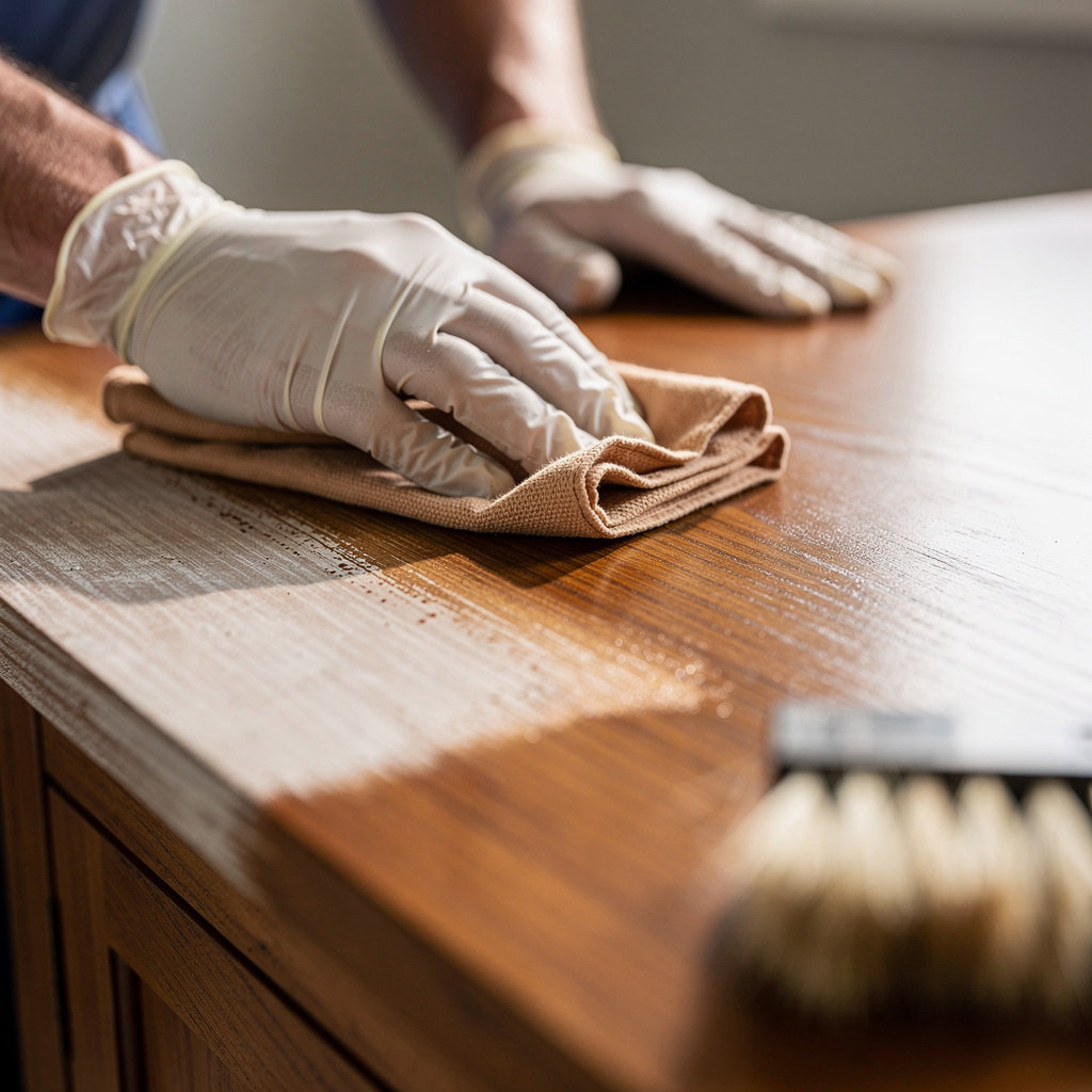 D & C's Wood Restorations San Diego expert craftsman performing detailed wood restoration in San Diego